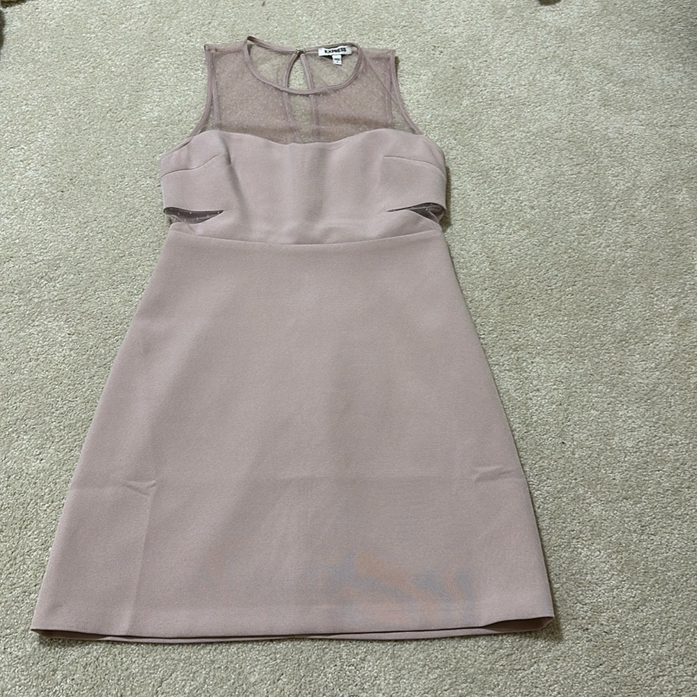 Blush colored mini dress